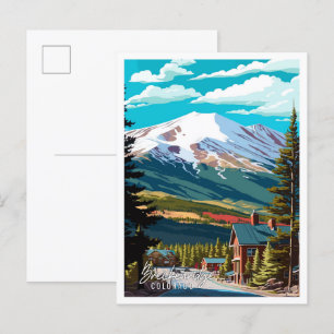 Breckenridge Colorado vintage reisillustratie Briefkaart