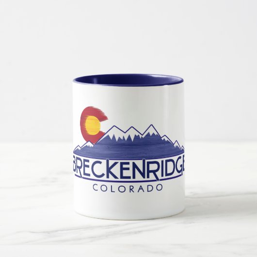 Breckenridge Colorado wood mountains mug (Centre)