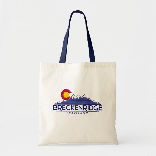 Breckenridge Colorado wood mountains tote bag (Devant)