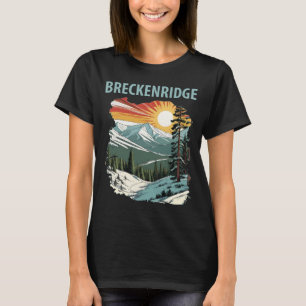 Breckenridge Peak Forest Sneeuw Reis T-Shirt