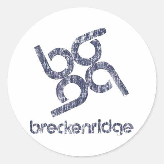 Breckenridge Ronde Sticker (Voorkant)