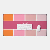 Brede Feminine Stripes met monogram Bureaumat (Keyboard & Muis)