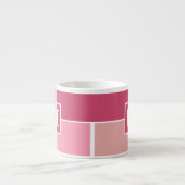 Brede Feminine Stripes met monogram Espresso Kop (Voorkant)