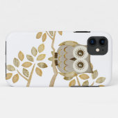 Brede ogen Owl in het Hoesje van de bomen (Achterkant (horizontaal))