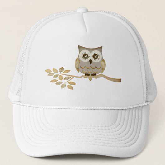 Brede ogen Owl in het Pet van de bomen (Voorkant)