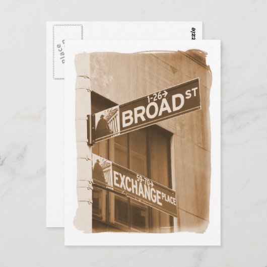Brede St. Exchange-plaats Briefkaart (Voorkant / Achterkant)