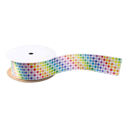 Breder spectrum Rainbow Polka Dots Lint (Spoel)
