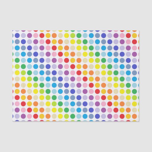 Breder spectrum Rainbow Polka Dots Tissuepapier (Voorkant)