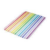 Breder spectrum regenboog en witte strepen badmat (Gekanteld)