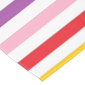 Breder spectrum regenboog en witte strepen tafelkleed (Gekanteld)