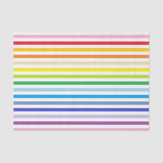 Breder spectrum regenboog en witte strepen tissuepapier (Voorkant)