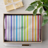 Breder spectrum regenboog en witte strepen tissuepapier (Geschenk)