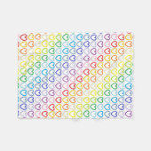 Breder spectrum regenboogschets fleece deken (Voorkant (Horizontaal))