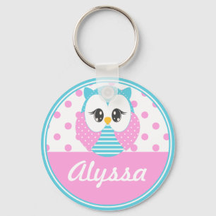 Bredle Owl Gepersonaliseerd Sleutelhanger