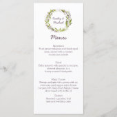 Breed met het menu Groene bladeren Donkere plum Be (Voorkant)