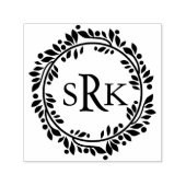 Breed met monogram  zelfinktende stempel (Design)