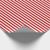 Breed rood en wit strippapier cadeaupapier (Hoek)