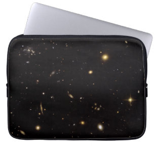 Breed Uitzicht van Spiderweb Galaxy Field.ai Laptop Sleeve