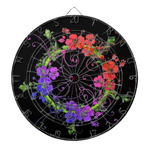 Breed van de bloemen dartbord