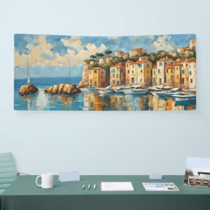 Breed zeegezicht Mediterraans Oude Haven Spandoek