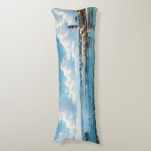 Breed zeegezicht Middellandse Baai Lichaamskussen (Voorkant Verticaal)