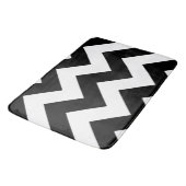 Breed Zigzag Patroon Zwart & Wit Badmat (Gekanteld)