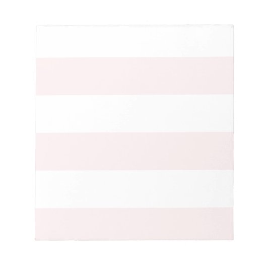 Breedbandjes - wit en Bleek roze Notitieblok (Voorkant)