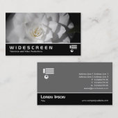 Breedbeeld 0472 - Witte Camellia Visitekaartje (Voorkant / Achterkant)