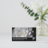 Breedbeeld 0472 - Witte Camellia Visitekaartje (Staand voorkant)