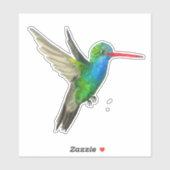 Breedbevochtigde Waterverf van vogel Sticker (Vel)
