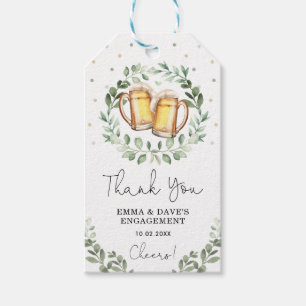 Breedels voor ik de "Beer & Cheers Engagement Part Cadeaulabel