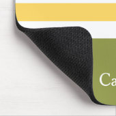 Breedgeel horizontale strepen groene naam Daisy Muismat (Hoek)