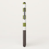 Breedgroene horizontale strepes bruine naam Daisy Case-Mate iPhone Case (Achterkant/links)