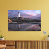 Breedpool door vuurtoren canvas afdruk (Insitu (Woonkamer))