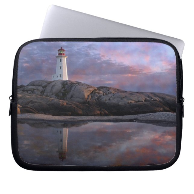 Breedpool door vuurtoren laptop sleeve (Voorkant)