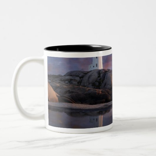 Breedpool door vuurtoren tweekleurige koffiemok (Links)