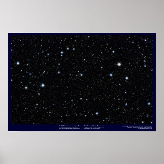 Breedste, diepe sterrenveld ooit, met infrarood li poster (Voorkant)