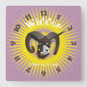 Breedte 21. März bis 20 april Uhr Vierkante Klok