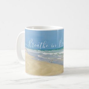 Breedte in Breathe Out Beauful Beach Yoga Koffiemok
