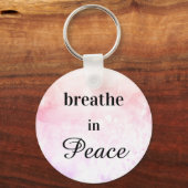 *~* Breedte in Peace Ombre Pink Waterverf Sleutelhanger (Voorkant)
