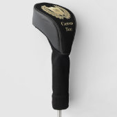 Breedte met schild golfheadcover (Schuin)