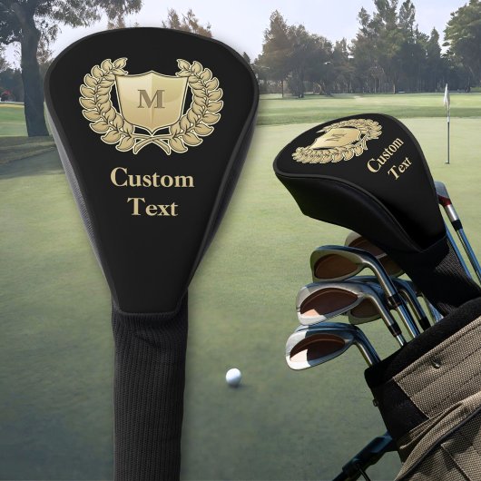 Breedte met schild golfheadcover
