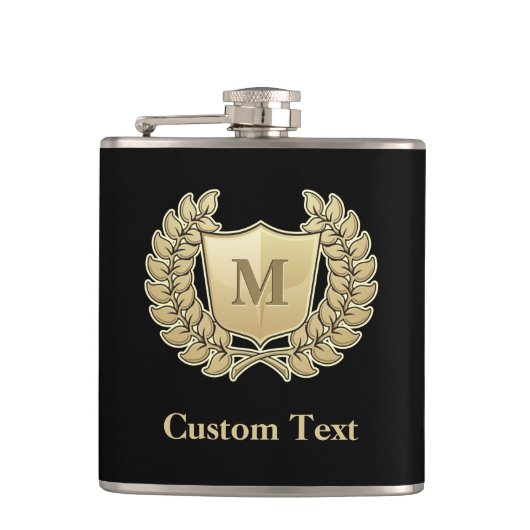 Breedte met schild heupfles (Voorkant)