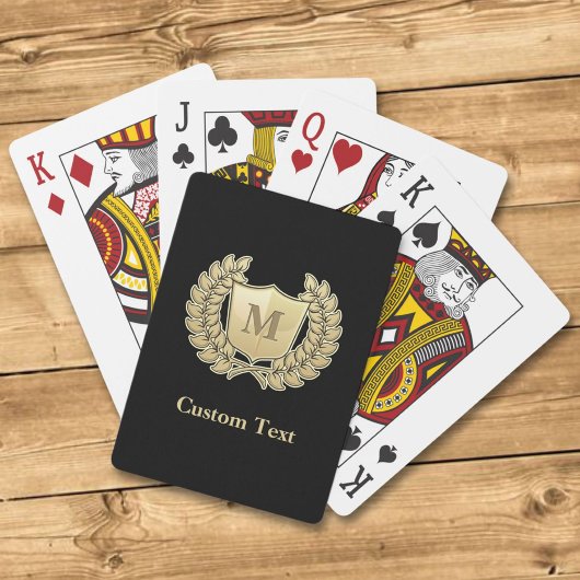 Breedte met schild pokerkaarten