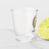 Breedte met schild shot glas (Links)