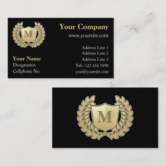 Breedte met schild visitekaartje (Voorkant / Achterkant)