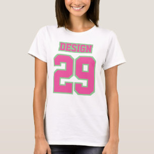 Breedte voorzijde WIITPINK GROEN Womens Basiskatoe T-shirt