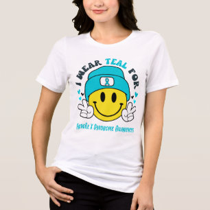 Breedte X Syndrome Awareness Ribbon Support Giften Tri-Blend Shirt