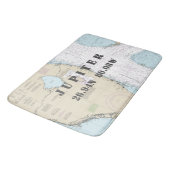 breedtediagram van nautische Jupiter-vlieglengte Badmat (Gekanteld)