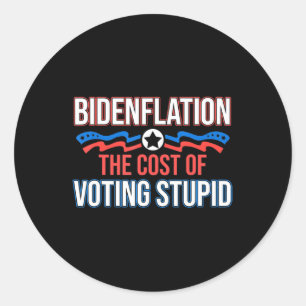 Breedtegraad de kosten van de stemming tegen het l ronde sticker